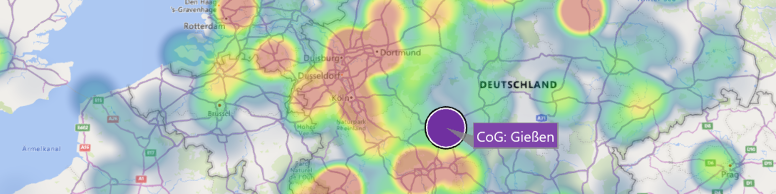 Heat Map with CoG Gießen
